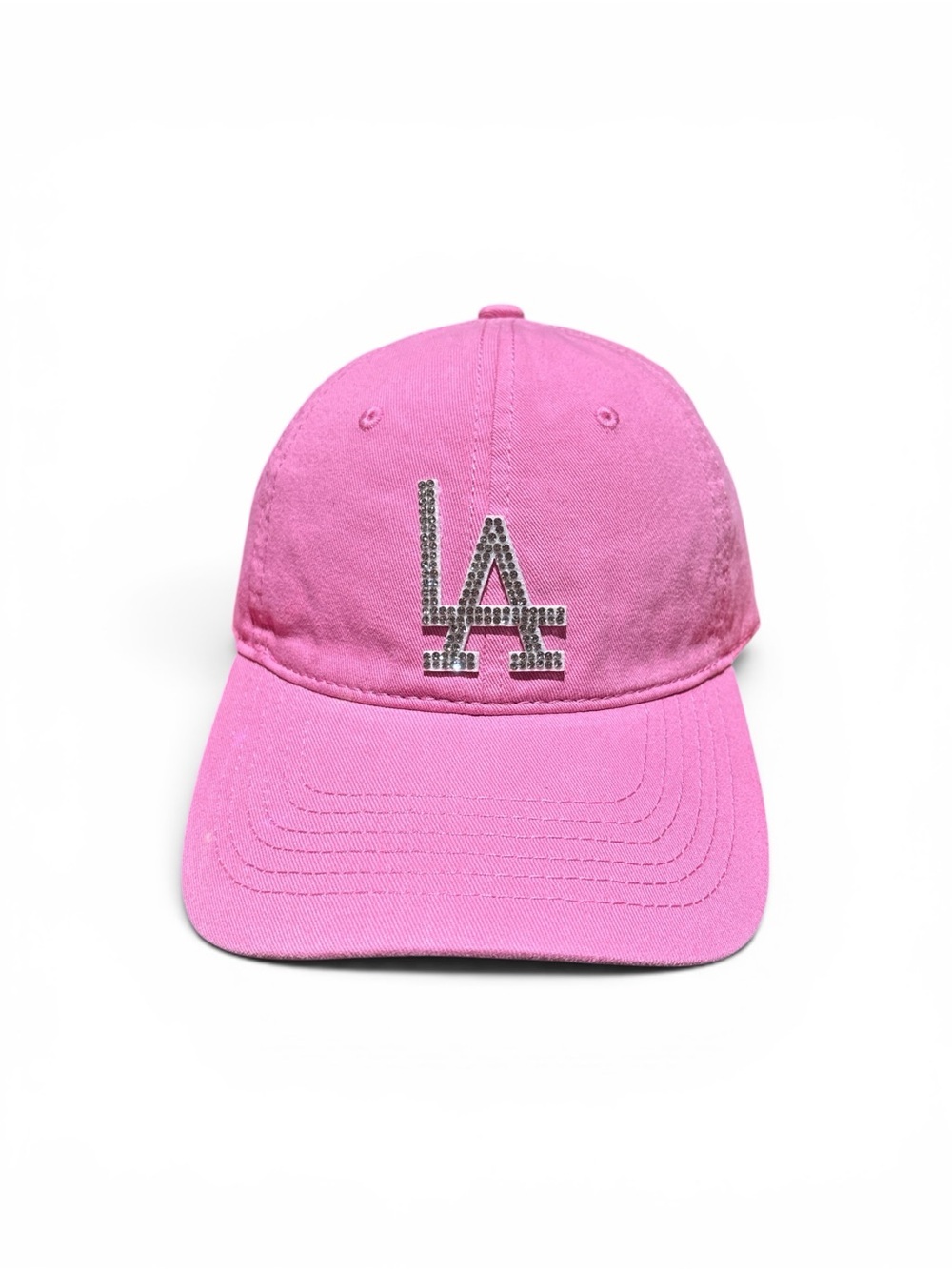LA Crystal-Logo Pink Baseball Cap - Women's Hat